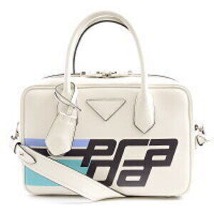 Prada Mirage Handbag White Leather